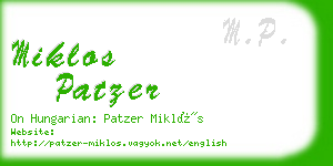 miklos patzer business card